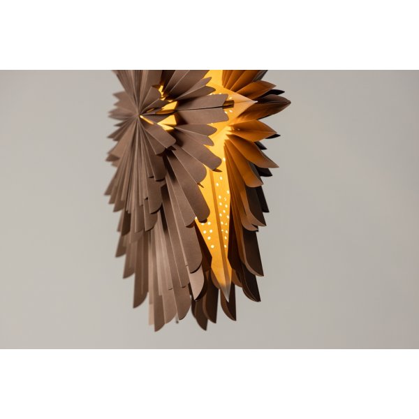Slen adventsstjrna 80 cm - Brun