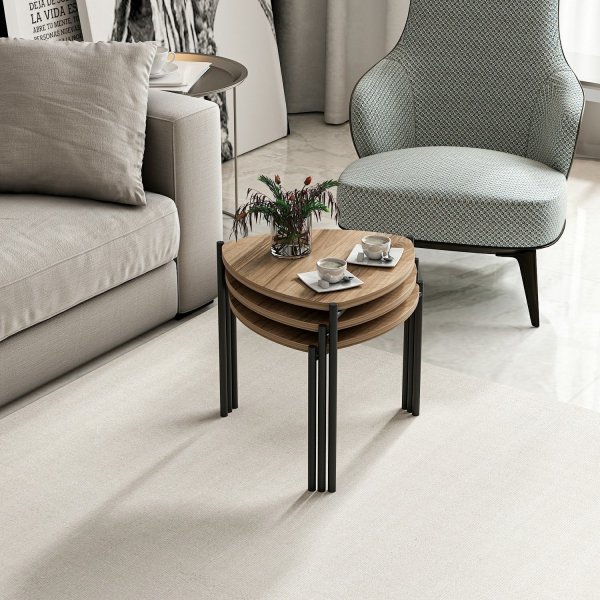 Table Lenny 45 x 45 cm - Noyer