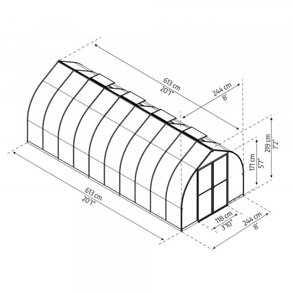 Växthus Bella - 14,7 m² + Växthus Bella - 14,7 m² +