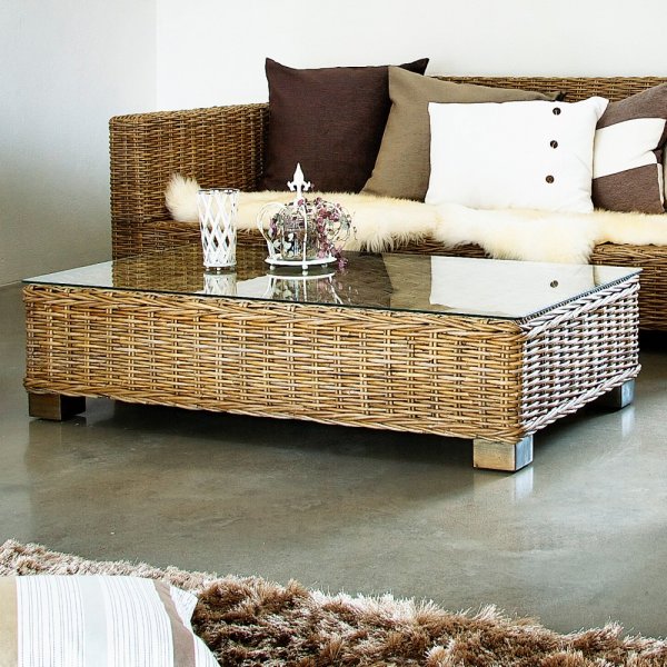 Jakarta bord med glasskiva 120x70 cm