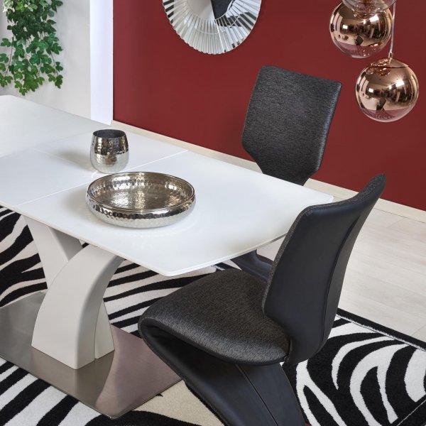 Vos tables à manger 140 à 180 cm - Blanc Haute Brillance Vos tables à manger 140 à 180 cm - Blanc Haute Brillance