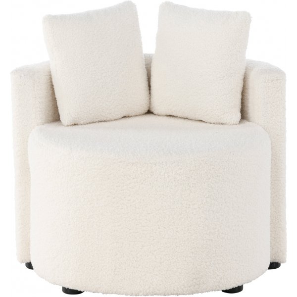 Canapé enfant 2 places Kelso - Teddy blanc Canapé enfant 2 places Kelso - Teddy blanc