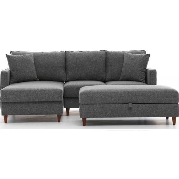 Canap divan gauche Eca - Gris