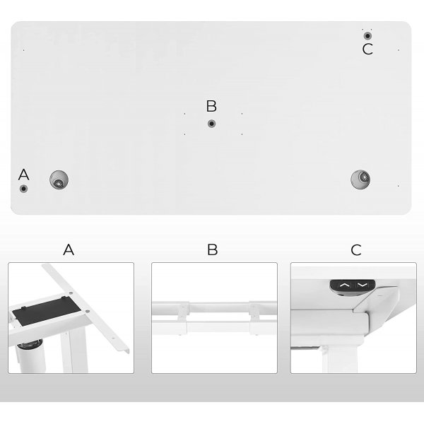 Plateau de bureau Eleonore 140 x 70 cm - Blanc Plateau de bureau Eleonore 140 x 70 cm - Blanc