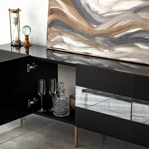 Banc média Leon - Or/noir Banc média Leon - Or/noir