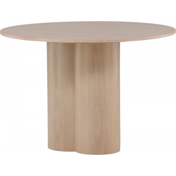 Table à manger ronde 110 cm Blanchi - Olivia Table à manger ronde 110 cm Blanchi - Olivia
