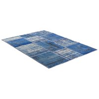 Äkta Patchwork matta Persia - Blå/svart Äkta Patchwork matta Persia - Blå/svart