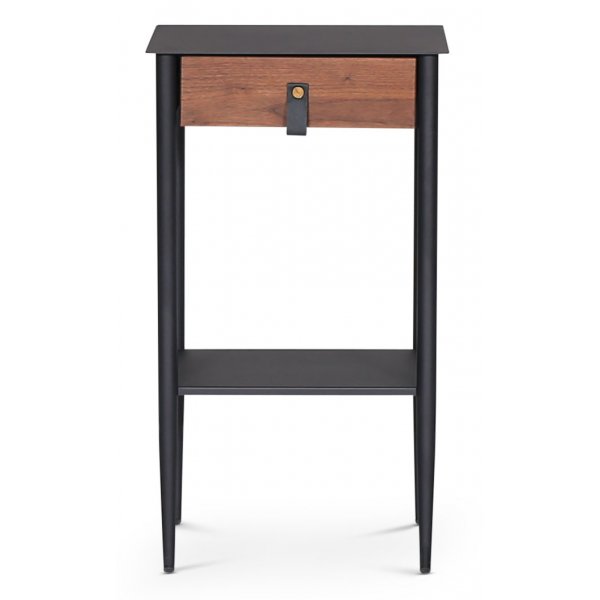 Flash sängbord - Svart/valnöt Flash sängbord - Svart/valnöt