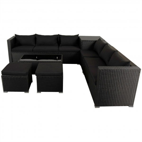 Loungegrupp Djursvik med Inbyggd f�rvaring - Svart konstrotting