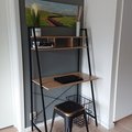 Kundbild Perlie skrivbordshylla - Sonoma ek/svart: Snyggt, stilrent och precis lagom...