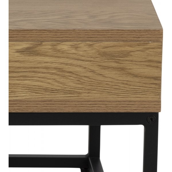 Table basse Willford 80 x 80 cm - Chêne/noir Table basse Willford 80 x 80 cm - Chêne/noir