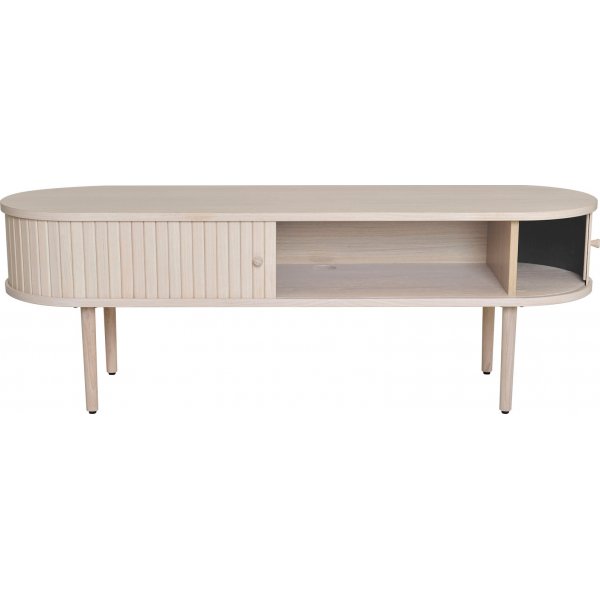 Banc mdia Slide - Chne pigment blanc