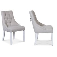 Tuva EUR Matstol med handtag - Beige / Vit Tuva EUR Matstol med handtag - Beige / Vit
