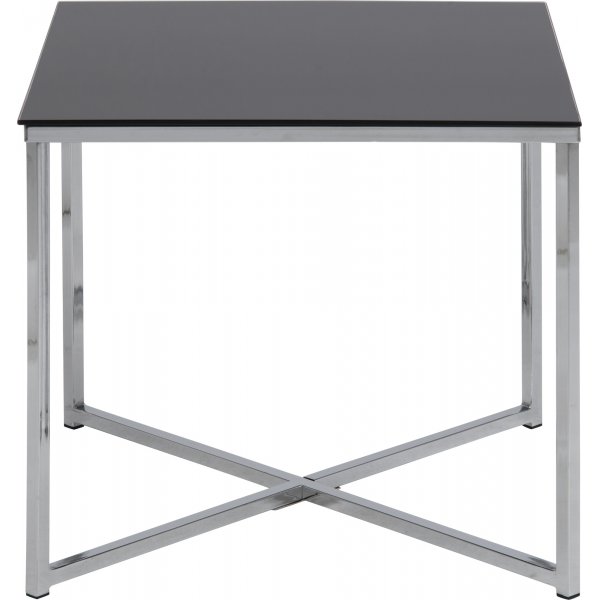 Cross sidobord 50 cm - Krom/svart Cross sidobord 50 cm - Krom/svart