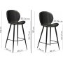 Tabouret de bar Cloud - PU marron clair