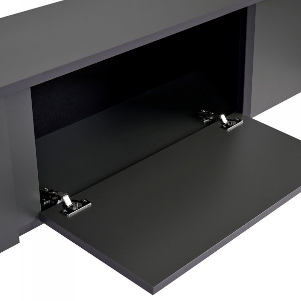 TV-b�nk Orost 180 cm - Antracit/svart