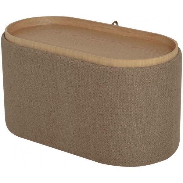 Maiko pouf ovale - Marron Maiko pouf ovale - Marron