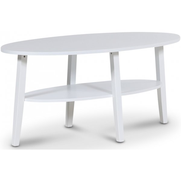 Lemon ovalt soffbord 120 cm - Vit