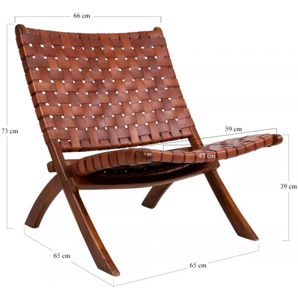 Fauteuil Perugia - Marron/teck Fauteuil Perugia - Marron/teck