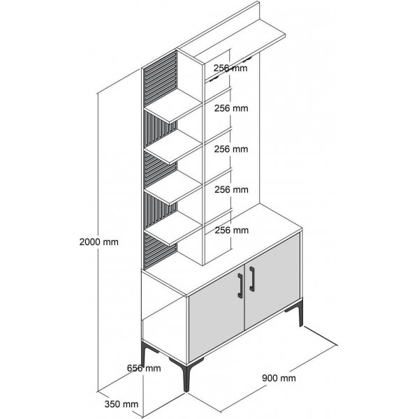 Meuble d'entrée Viyana 90 cm - Blanc Meuble d'entrée Viyana 90 cm - Blanc
