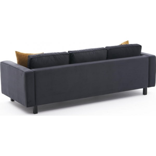 Canapé 3 places Kale - Velours anthracite Canapé 3 places Kale - Velours anthracite