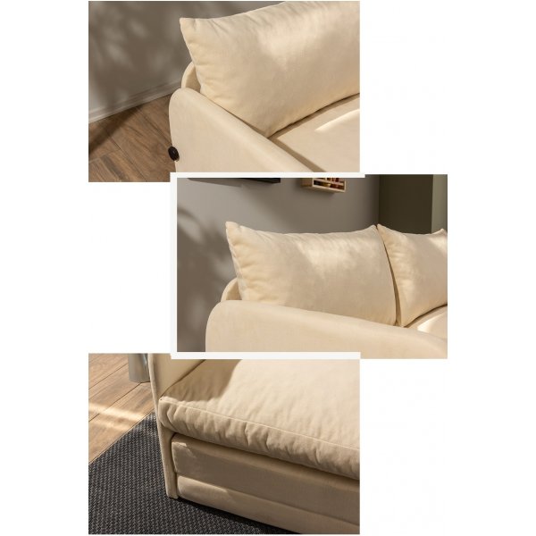 Saga 2-sits bäddsoffa - Cream Saga 2-sits bäddsoffa - Cream