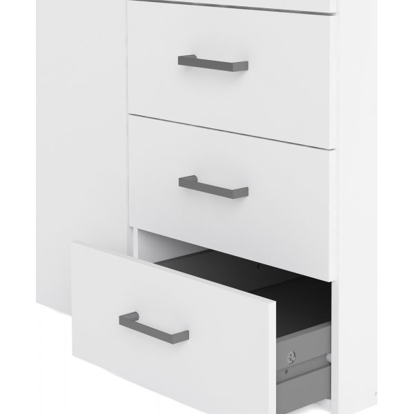 Armoire Space avec 3 portes et 3 tiroirs - Blanc
