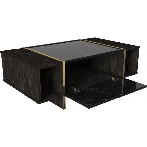 Table basse Veyron 103,8 x 60 cm - Noir/or