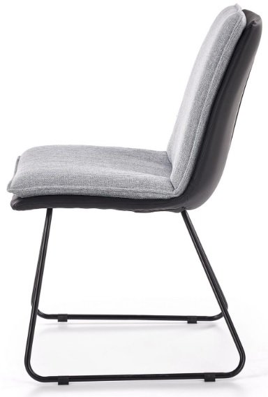 Chaise de salle à manger Veronika - Gris clair/noir (Tissu/PU) Chaise de salle à manger Veronika - Gris clair/noir (Tissu/PU)