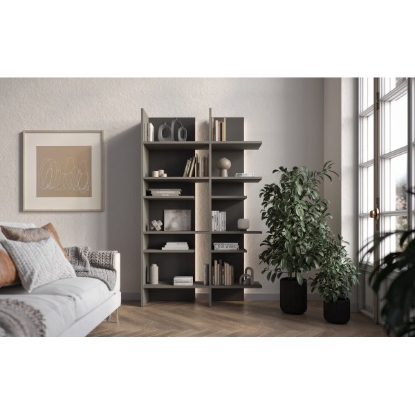 Etagre profonde avec clairage LED gauche - Gris