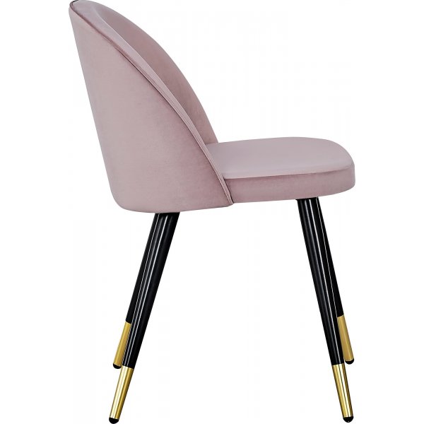 Chaise de salle  manger Alice - Rose/noir/laiton