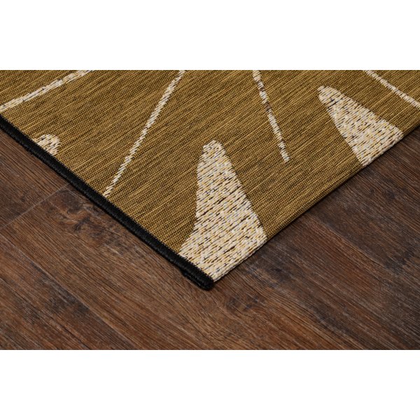 Tapis tiss plat Domani Monstera Multicolore