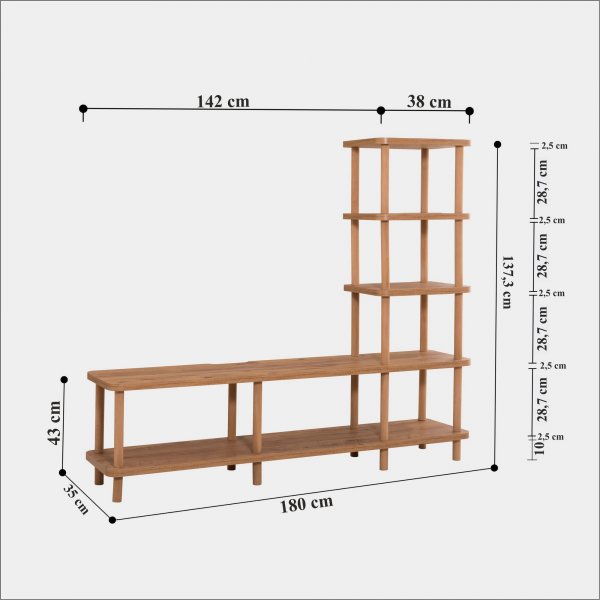 Mezza TV-bänk - Furu Mezza TV-bänk - Furu