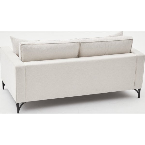 Berlin 2-sits soffa - Gräddvit/svart Berlin 2-sits soffa - Gräddvit/svart