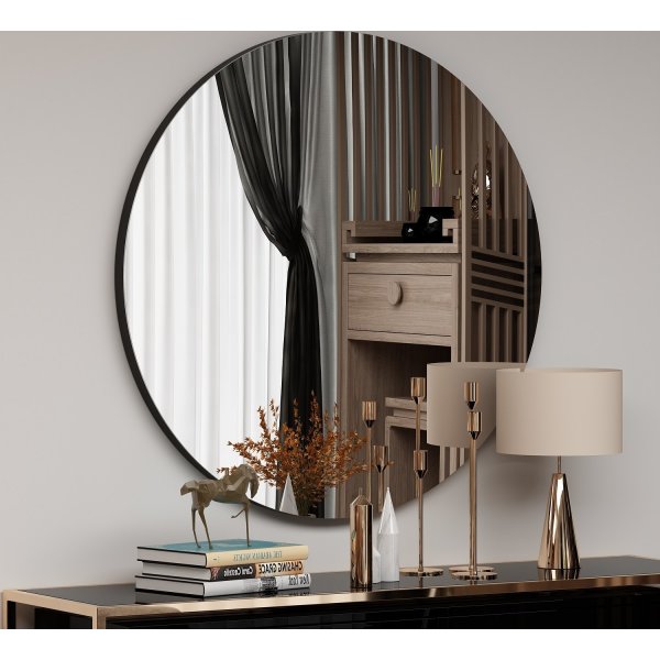 Zeos wandspiegel - Zwart