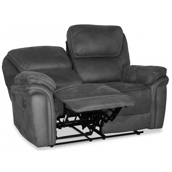 Canap inclinable 2 places Riverdale - Gris (microfibre) + Dtachant pour meubles