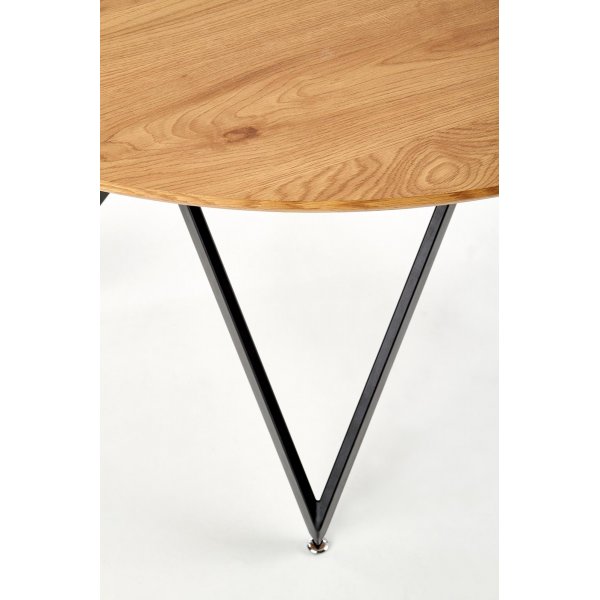 Table à manger ronde Metical 120 cm - Chêne/noir Table à manger ronde Metical 120 cm - Chêne/noir