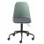 Chaise de bureau Cara vert clair avec coussin d'assise
