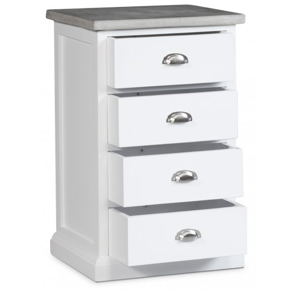 Byr hugo med 4 ldor - Vit/cement + Mbeltassar