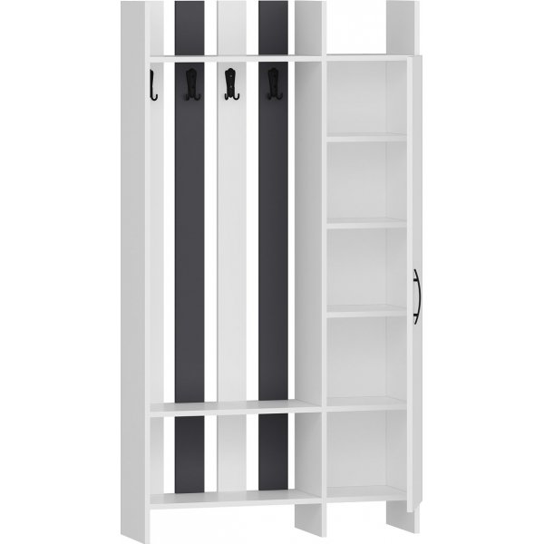 Mobilier d\\\'entrée Pro - Blanc/anthracite Mobilier d\\\'entrée Pro - Blanc/anthracite