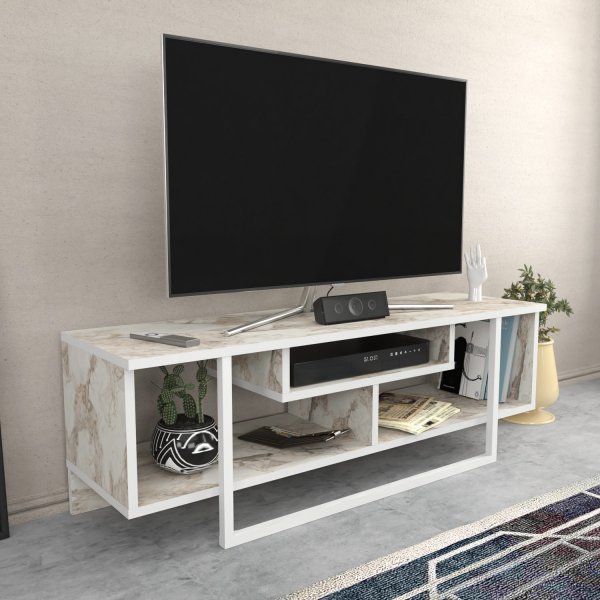 Banc multimdia Asal 120 cm - Blanc