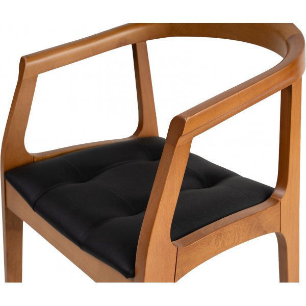 Fauteuil Mira - Chêne/noir Fauteuil Mira - Chêne/noir