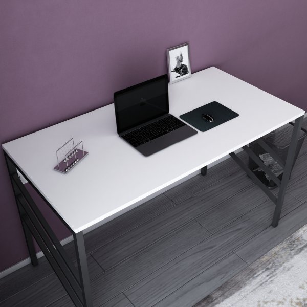 Bureau Joséphine 120 x 60 cm - Noir/blanc Bureau Joséphine 120 x 60 cm - Noir/blanc