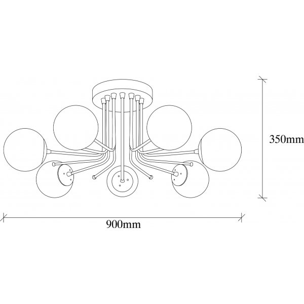 Plafonnier Daisy 147-AV - Noir/blanc Plafonnier Daisy 147-AV - Noir/blanc