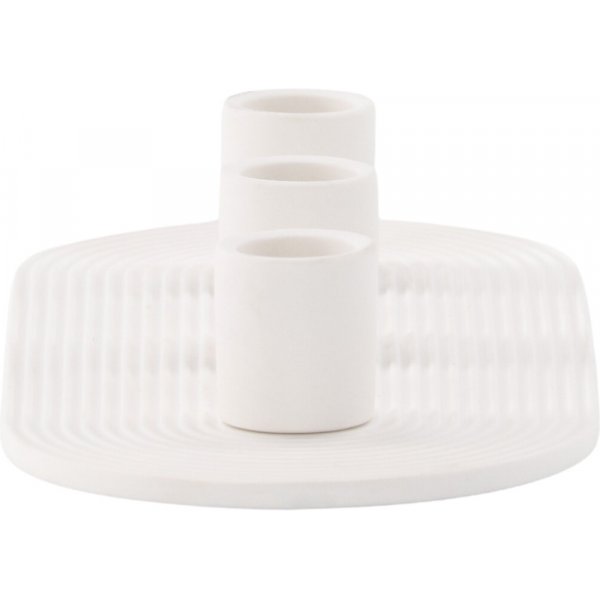 Dian ljusstake 24 x 10,5 x 4 cm - Vit