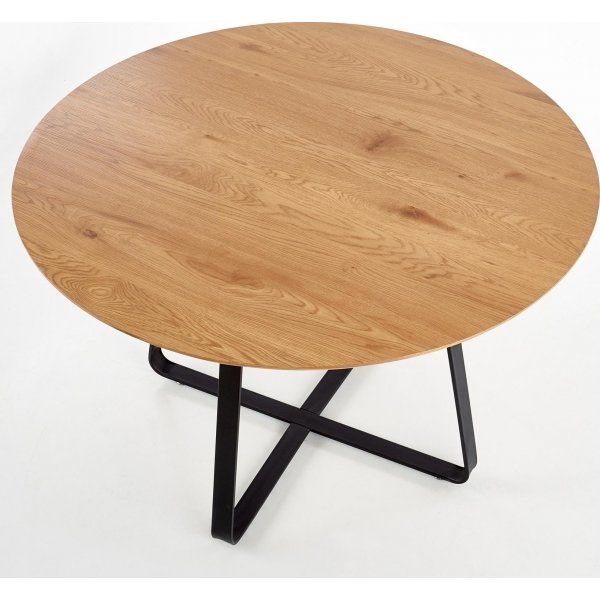 Table à manger Raphael Ø120 cm - Chêne/noir Table à manger Raphael Ø120 cm - Chêne/noir