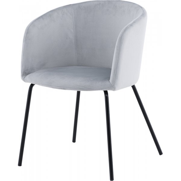 Stol i ljusgrå sammet Stol i ljusgrå sammet