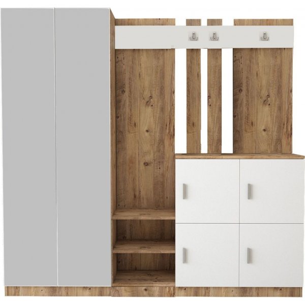 Meuble d\\\'entrée Gibson - Pin/blanc Meuble d\\\'entrée Gibson - Pin/blanc