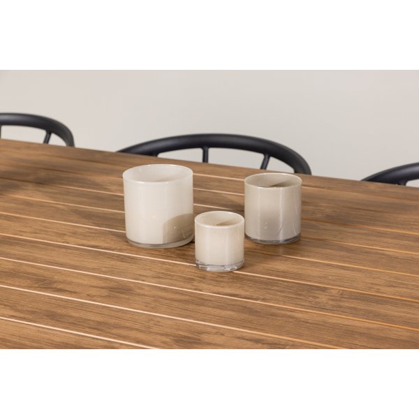 Garcia rektangulr matgrupp med 6 st Stina stolar - Svart