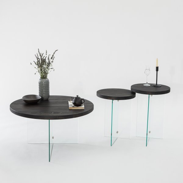 Serenity bijzettafelset Ø35/35 cm - Antraciet Serenity bijzettafelset Ø35/35 cm - Antraciet